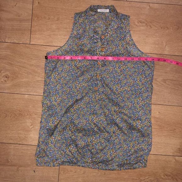 Sessun Lorette Flower Affair Button Sleeveless Blouse Size Small, MSRP $186 - Picture 10 of 11